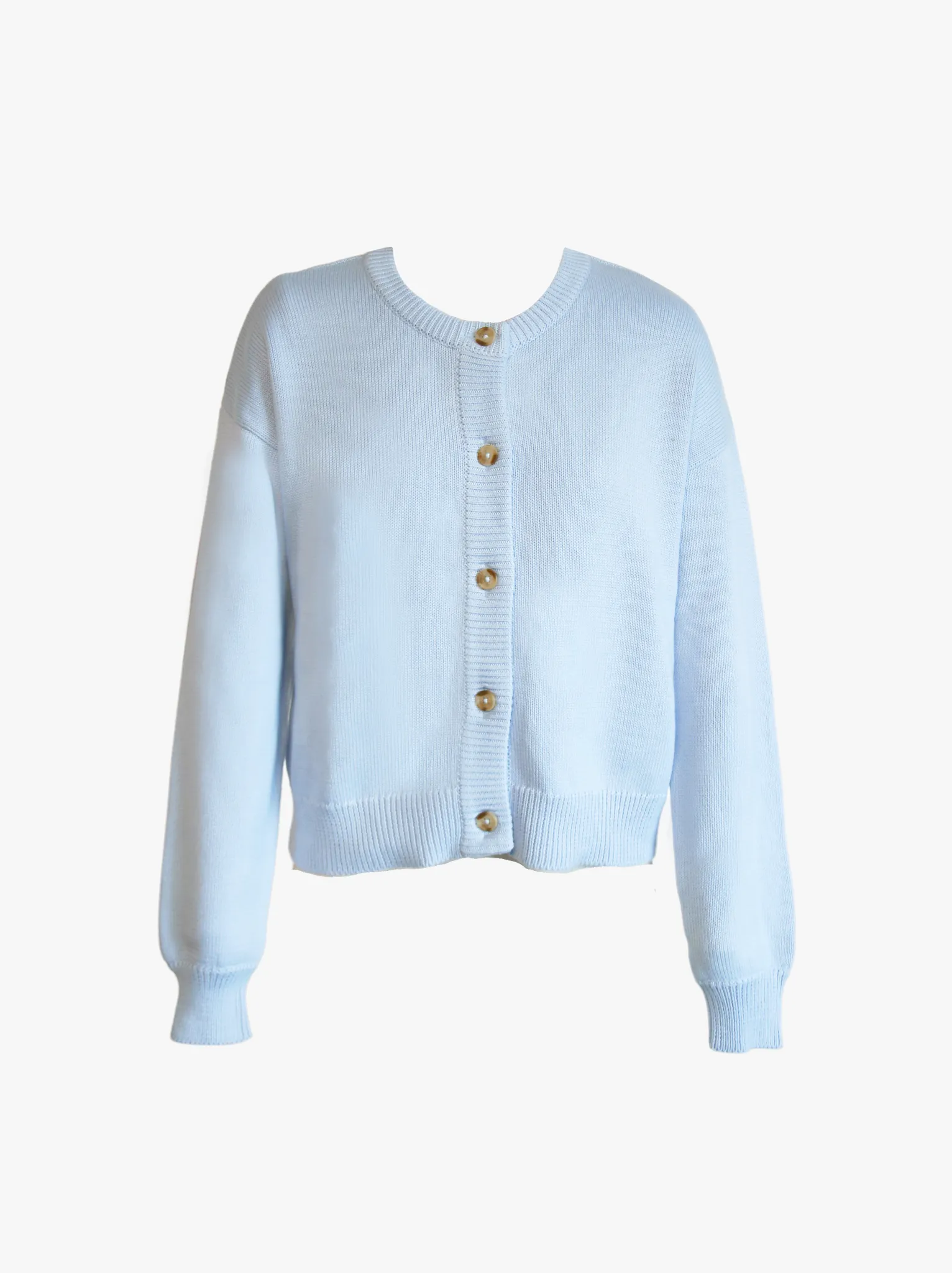 Willow Classic Cardigan - Clear Sky HighDensity Weave Effortless Look