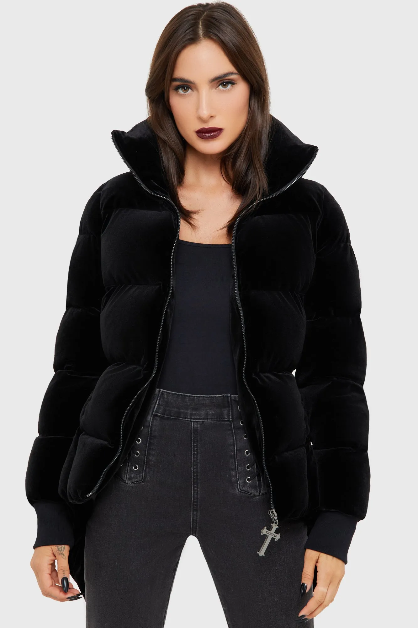 Deadliest Nightvelvet Puffer Coat [BLACK] LowProfile Design Flexible Shoulder Panels