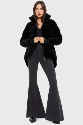 Deadliest Nightvelvet Puffer Coat [BLACK] NonRestrictiveFit