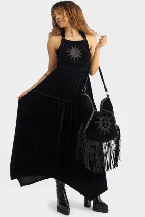 Sharp Look Ascended Maxi Pinafore Dress