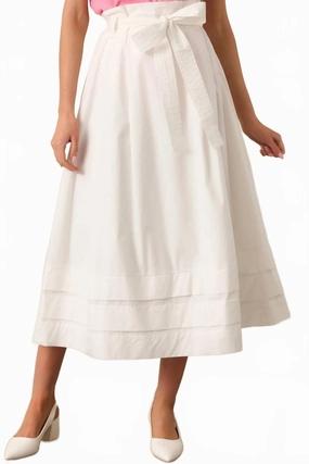 Beach Day Ashford Midi Skirt In White