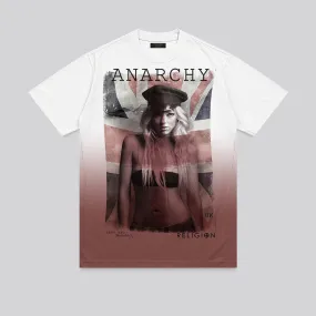 casual and comfortable ANARCHY T-SHIRT WHITE & RED