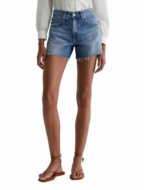 Multi Pocket Functionality Halle High Rise Relaxed Short In Gemini Blue