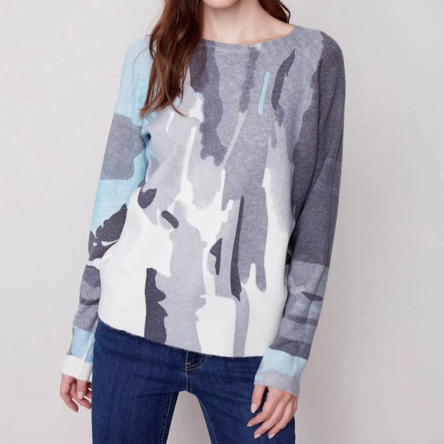 Soft and Warm Cold Comfort Ava Reversible Sweater In Charcoal