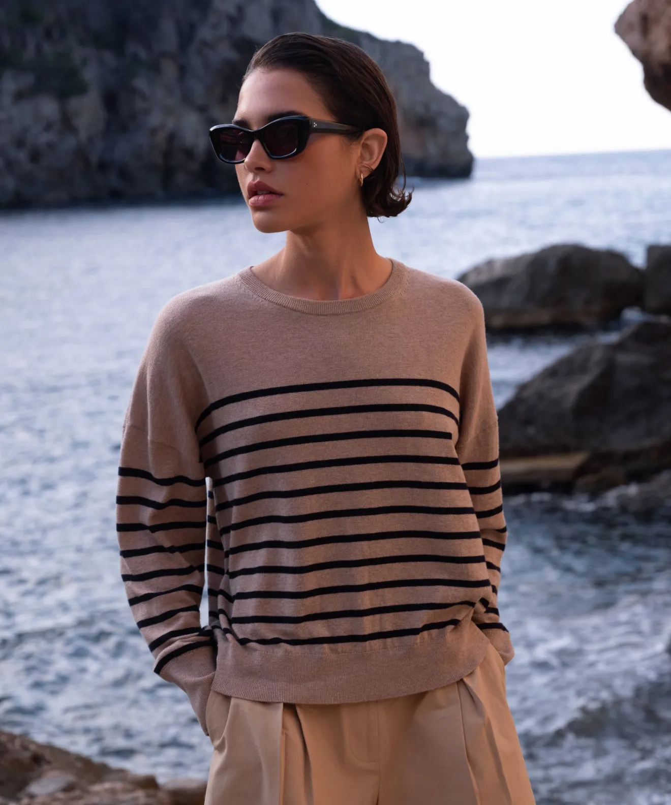 Layered HeatTrap Stitching Anti Static Finish Avery Crewneck