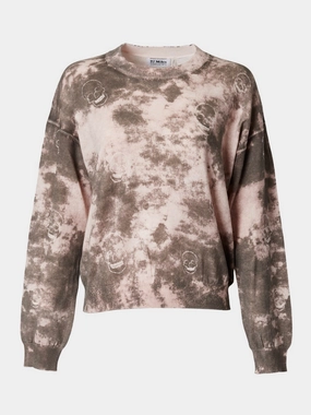 Cold-Weather Fashion Effortless Comfort Wear Aylin Skull Print Pullover In Rose