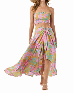 Outfit Lookbook Azure Wrap Skirt In Honduras Turquoise