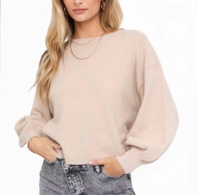 Back To Cozy Sweater In Taupe Premium Comfort Trendy Knit