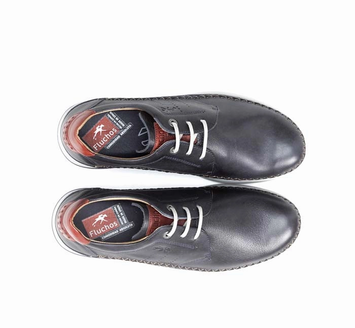 Comfortable Heel Cold Hike Mens Fluchos Maui Lace Up in Marino