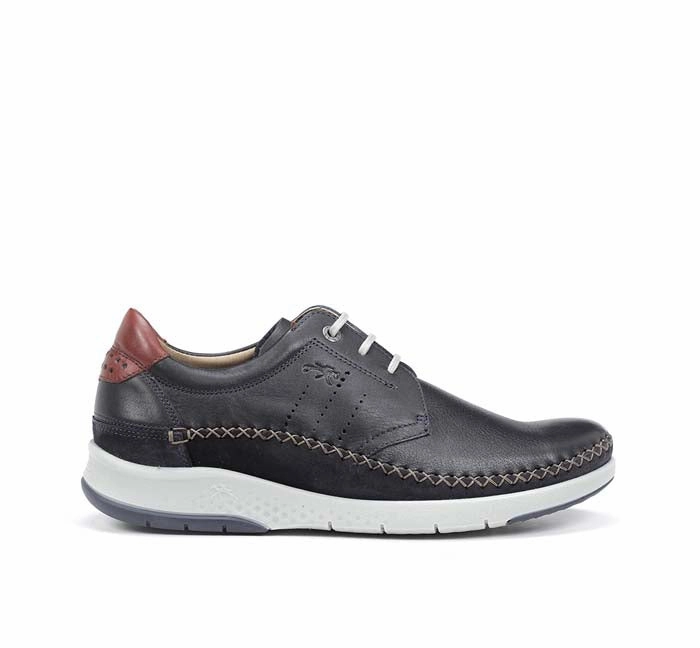 Mens Fluchos Maui Lace Up in Marino Antistatic Wave Step