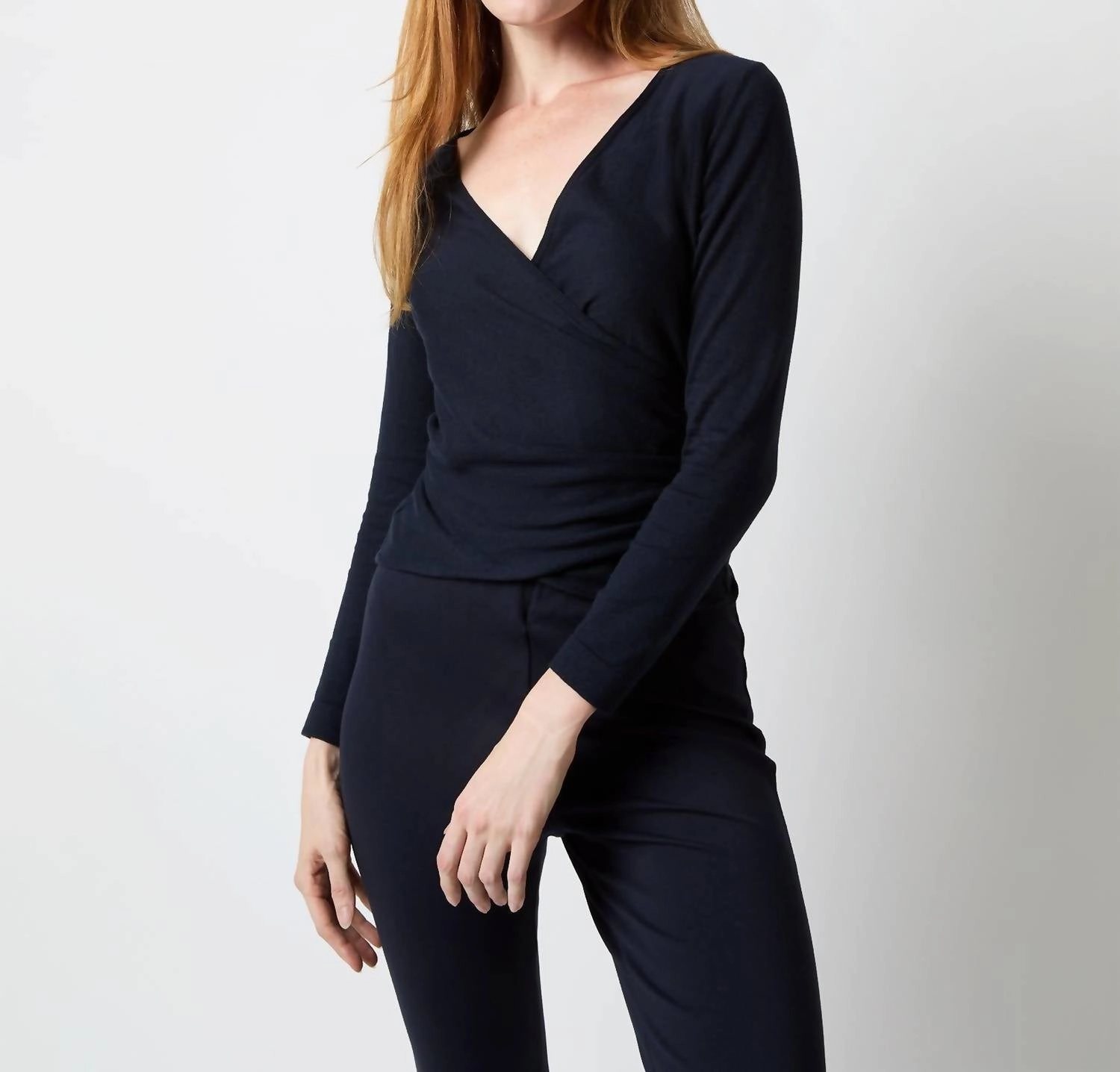 winter warmth Cold Weather Fashion Ballerina Sweater In Navy Cotton/cashmere