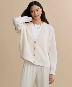 Cropped Cashmere Cocoon Cardigan Tailored Silhouette