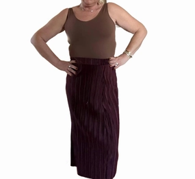 Day Wear Texture Shot Michelle Made Me Do It Skirt In Chocolate