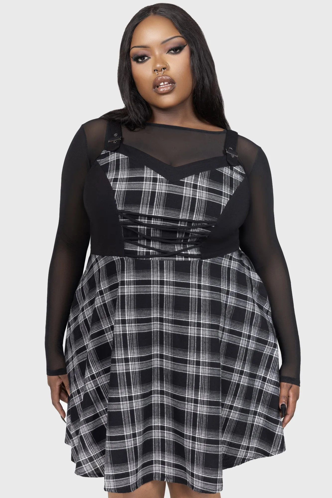 Banshees Echo Dress Convertible-Style Patterned-Fabric