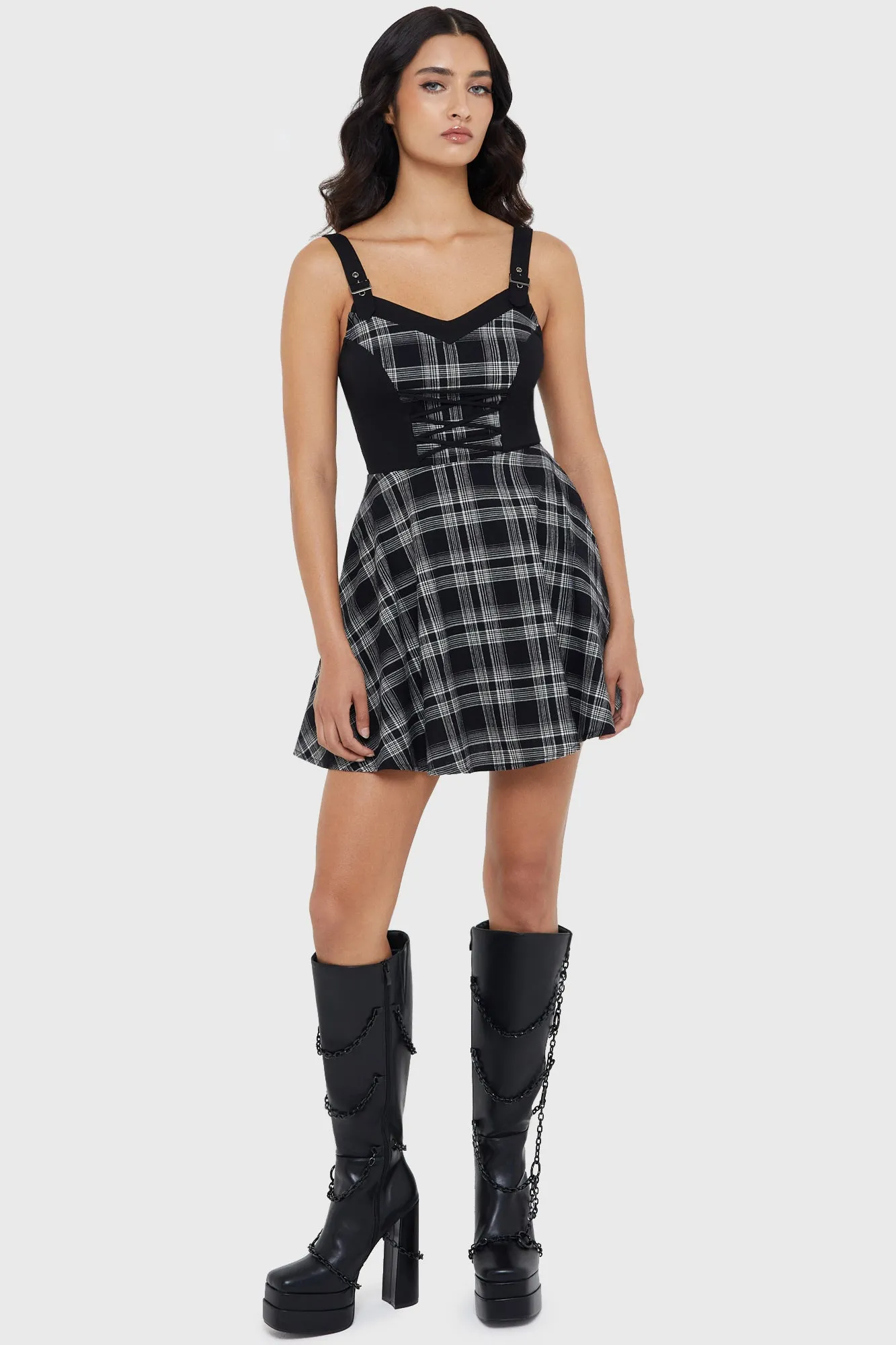 Banshees Echo Dress Sheer Overlay Stylish dinner attire
