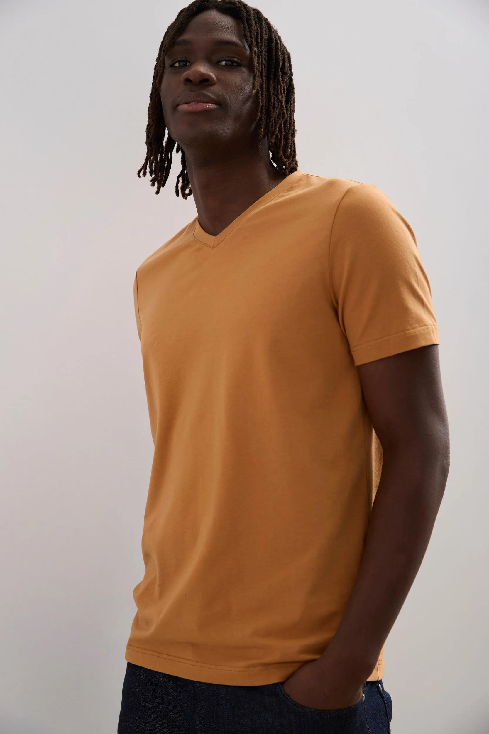 Basic V-Neck T-Shirt Soft Comfort Wear