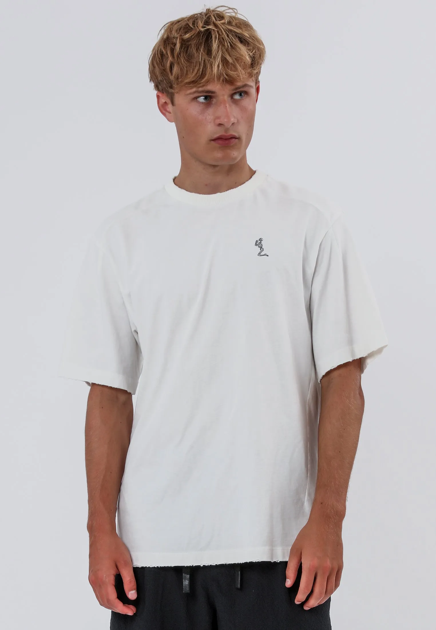BATTLE DISTRESSED T-SHIRT OFF WHITE FunctionalPockets Outdoor Layer