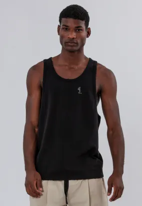 BATTLE DISTRESSED VEST BLACK Bohemian style Fashion Outfit