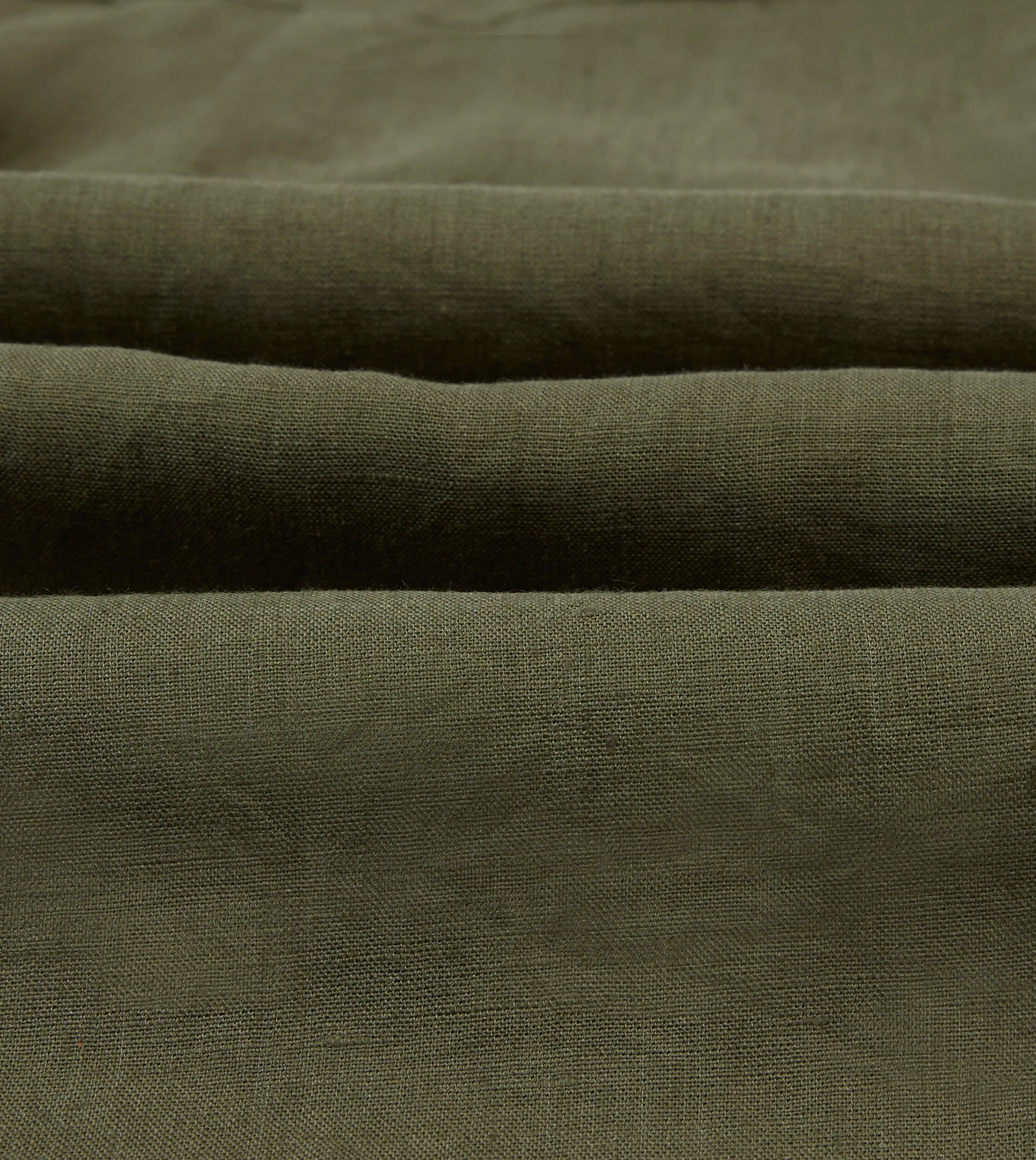 Khaki Linen Camp Collar Long Sleeve Shirt Essential Wardrobe