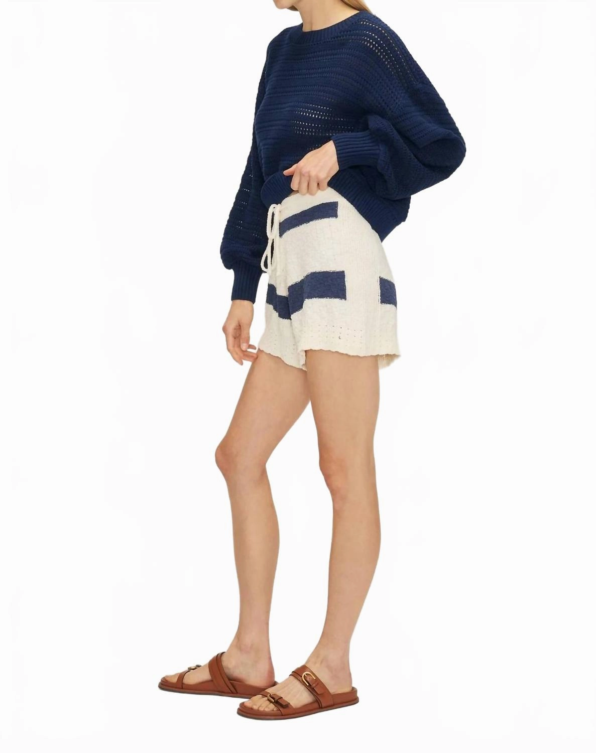 Eye-catching Design Baylor Short In Bold Navy Stripe