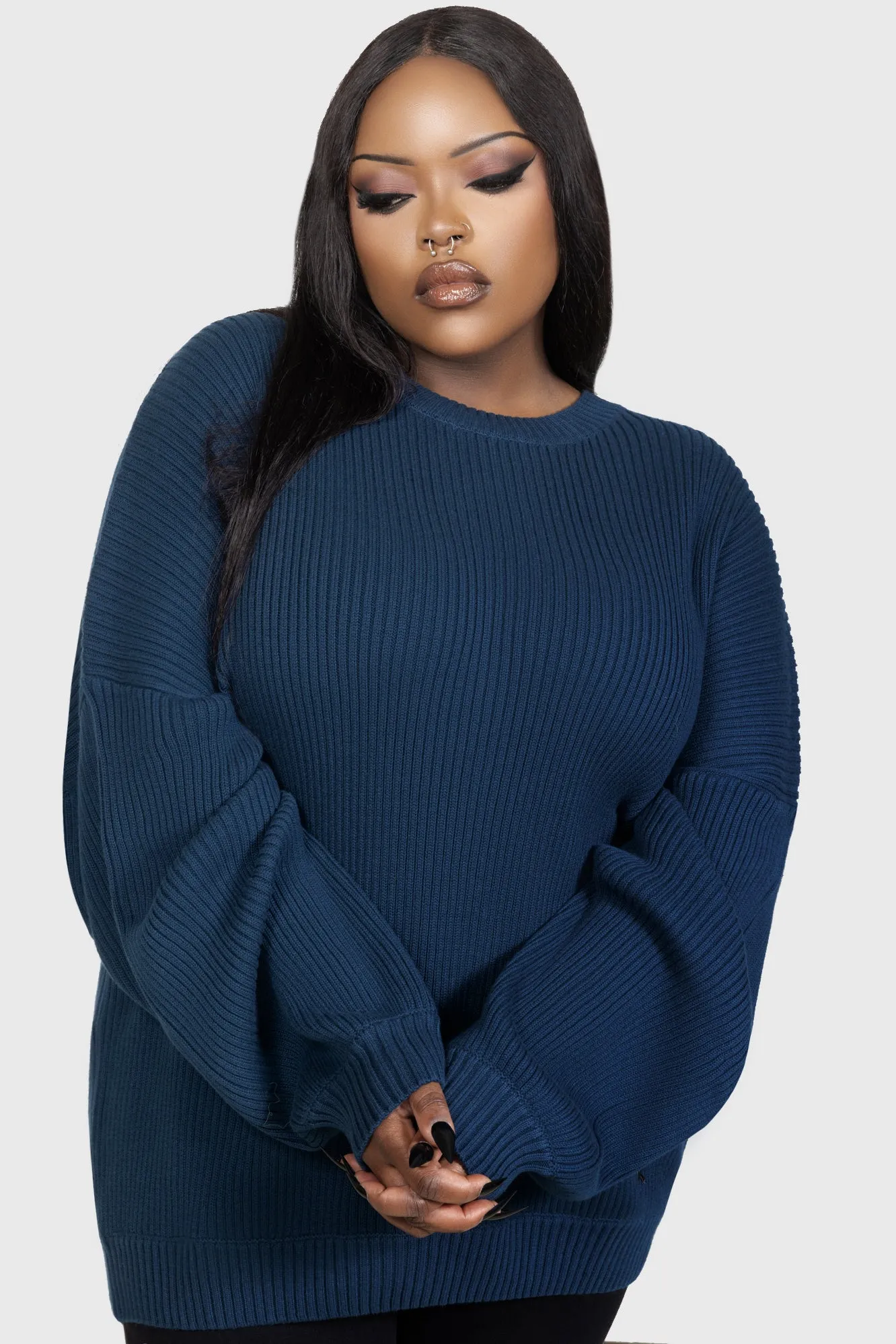 Fall Vibes EcoFriendly Textile Belinda Sweater [TEAL]