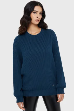 Seasonless Style NonChlorine Bleached Belinda Sweater [TEAL]