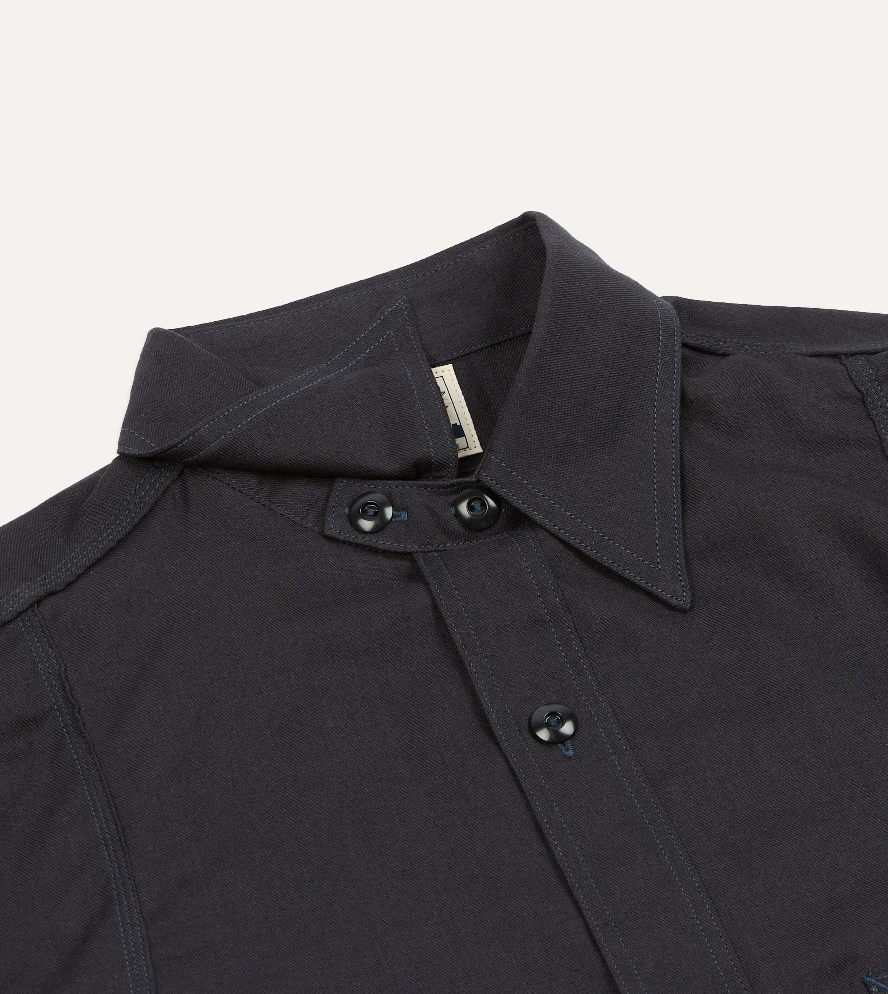 Quick Dry Construction Big Yank '1920' Indigo Cotton-Linen Twill Flyer Shirt