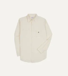 Fall Fashion Seamless Shoulder Construction Big Yank '1935' Ecru Chambray Shirt