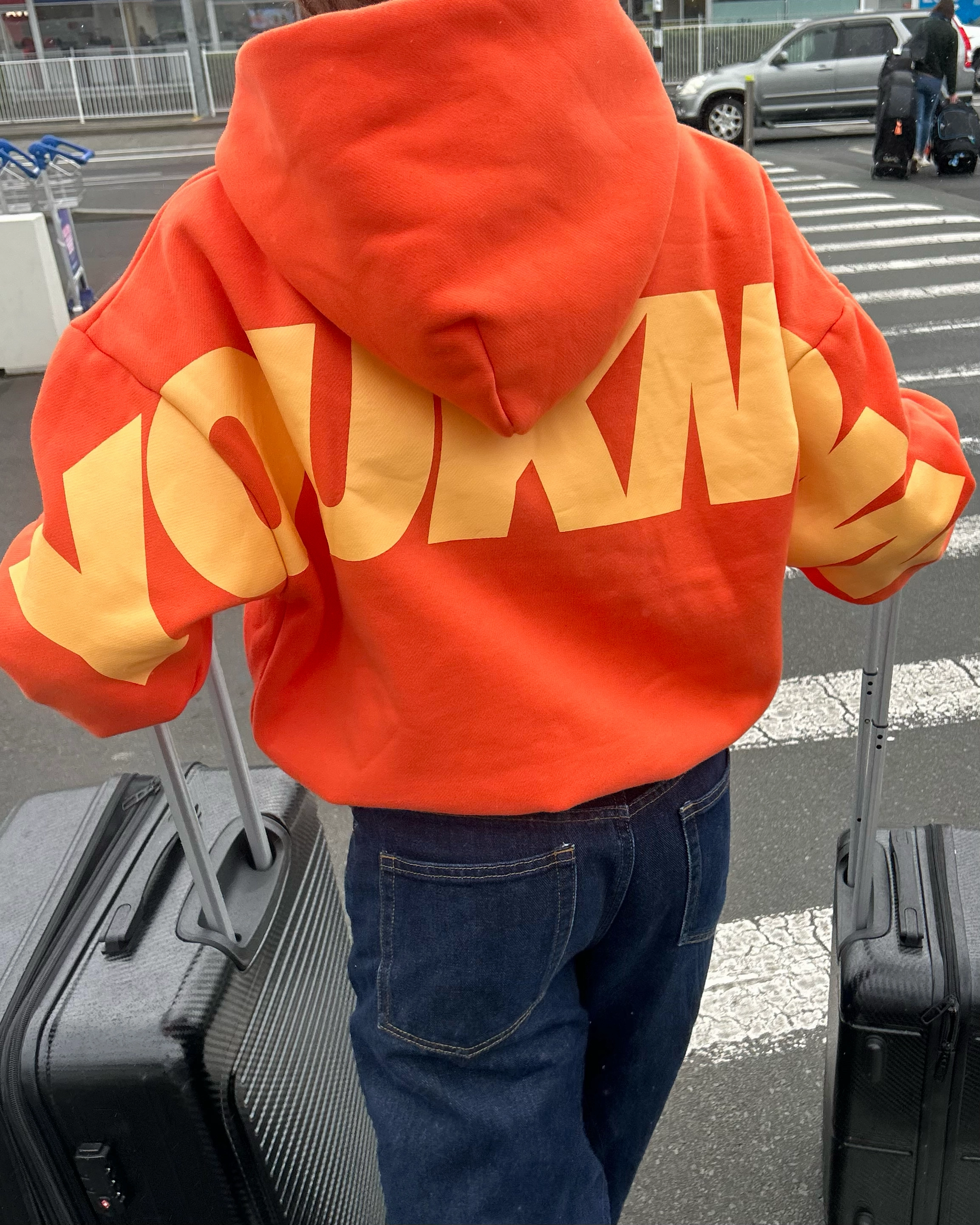 Big Back Hoodie | Orange Sherbert Sporty Outfit