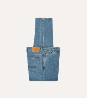 Low Bulk Secure fit Bleach Wash 14.2oz Japanese Selvedge Denim Five-Pocket Jeans