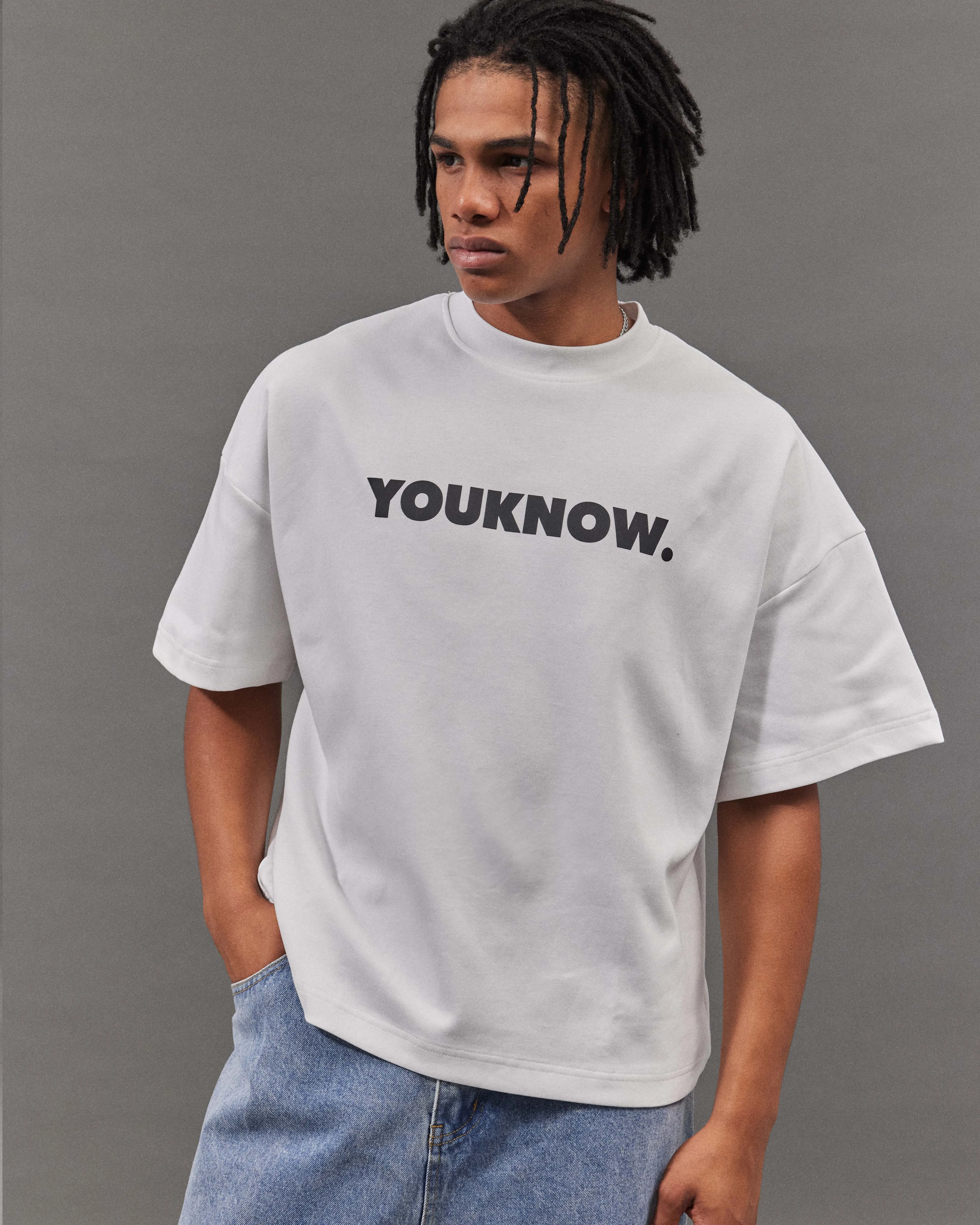 Layering Must-Have BLOCK TEE | White