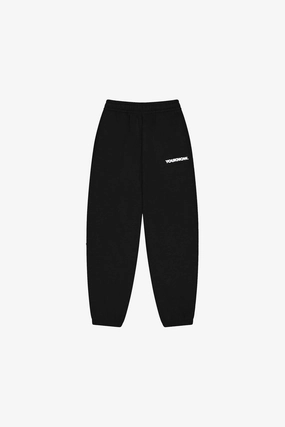 BLOCK CUFFED SWEATPANTS | Black RecycledMaterial FadeResistantTreatment