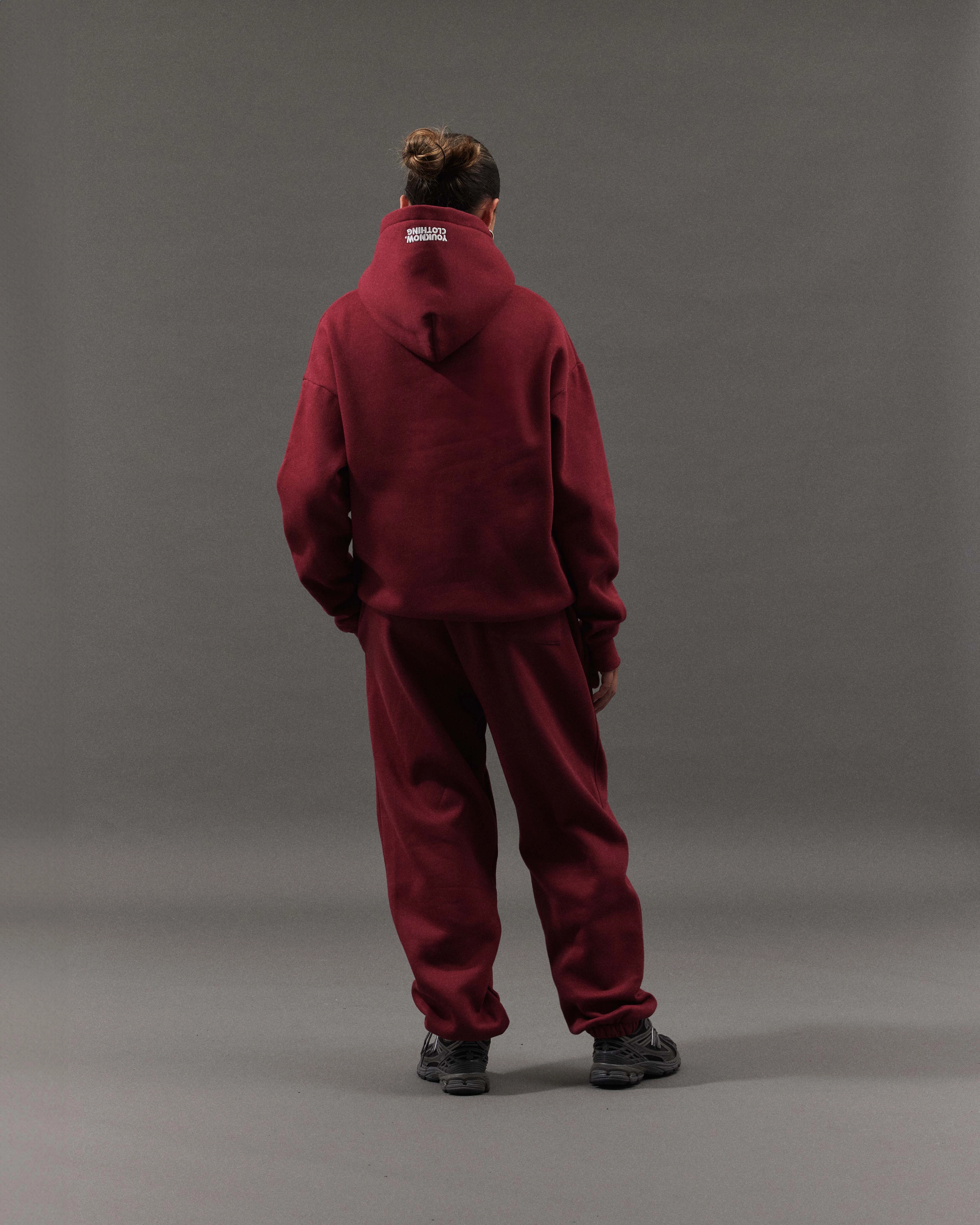 All Day Comfort BLOCK CUFFED SWEATPANTS | Maroon