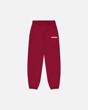 OrganicCottonBlend Multi-way wear BLOCK CUFFED SWEATPANTS | Maroon