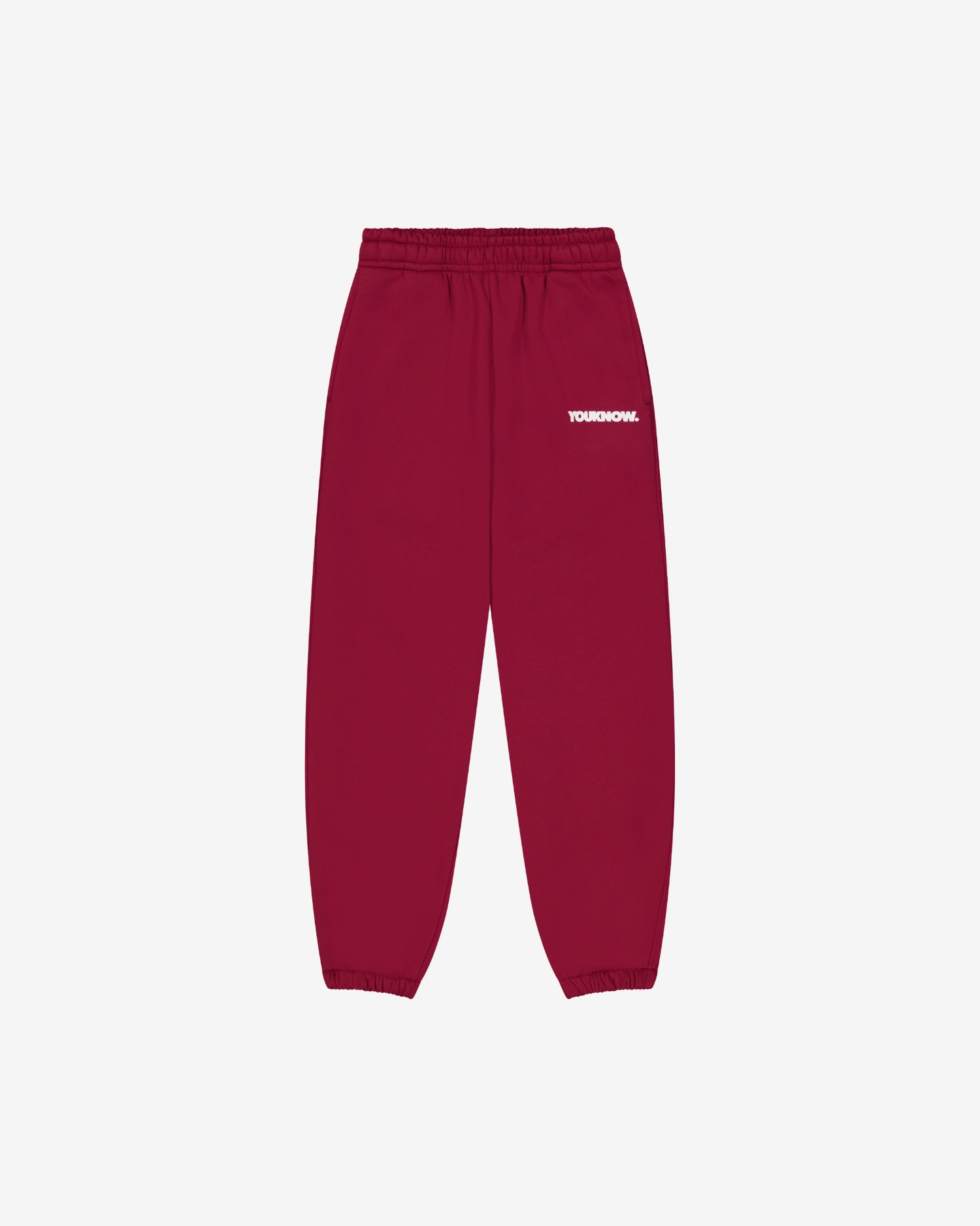 OrganicCottonBlend Multi-way wear BLOCK CUFFED SWEATPANTS | Maroon