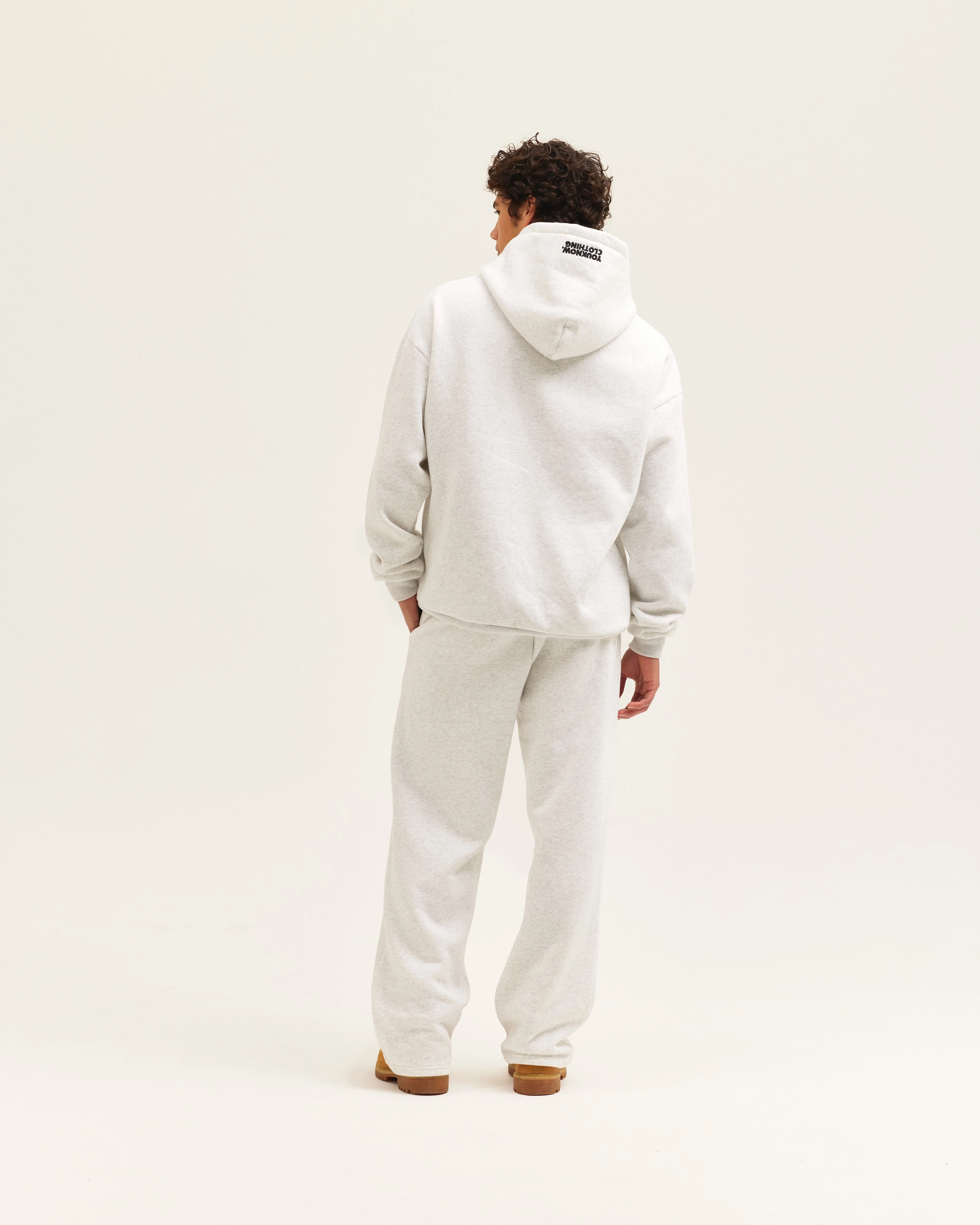 City Wear Style All Season Staple BLOCK HOODIE | White Marle