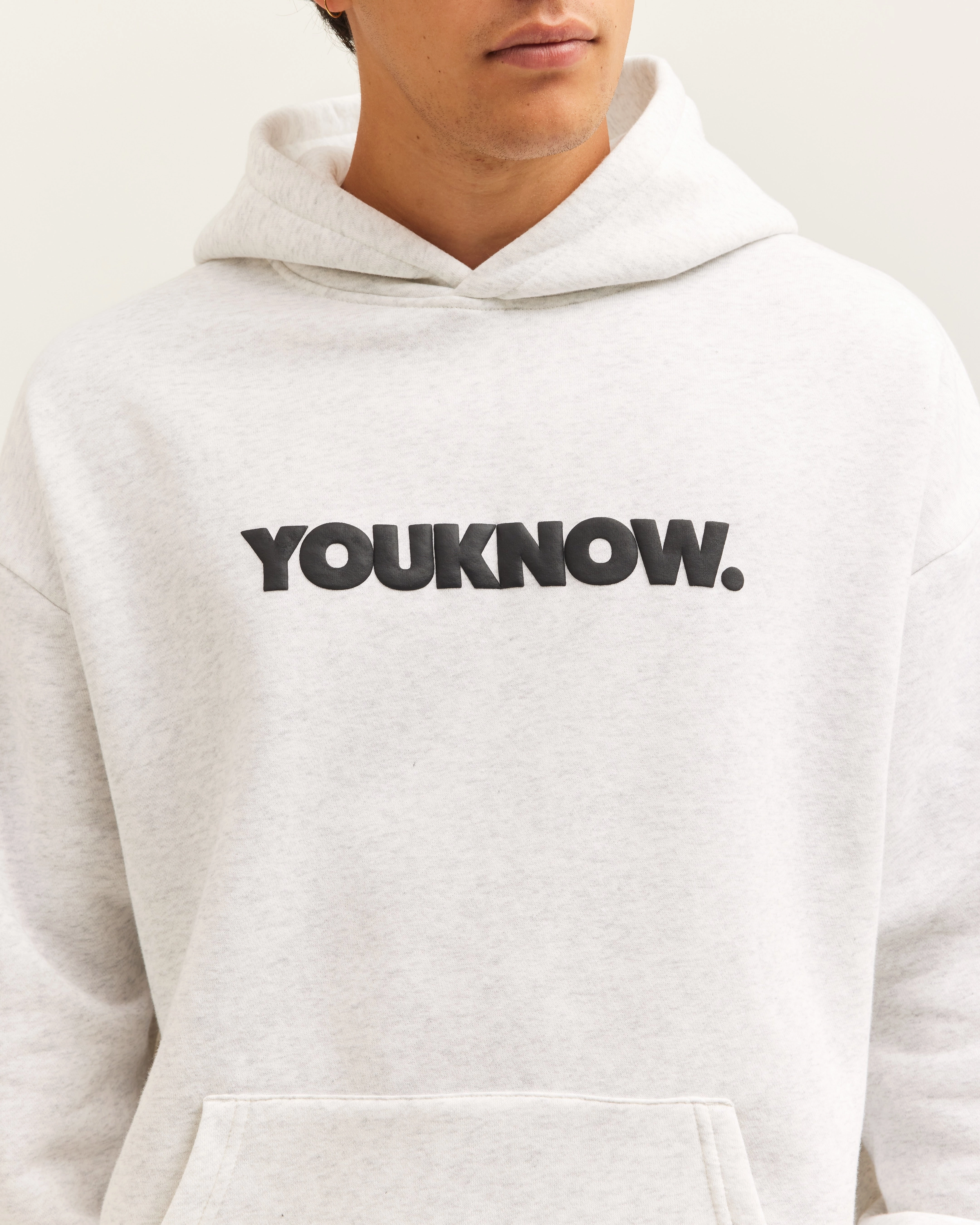 Flexibility BLOCK HOODIE | White Marle