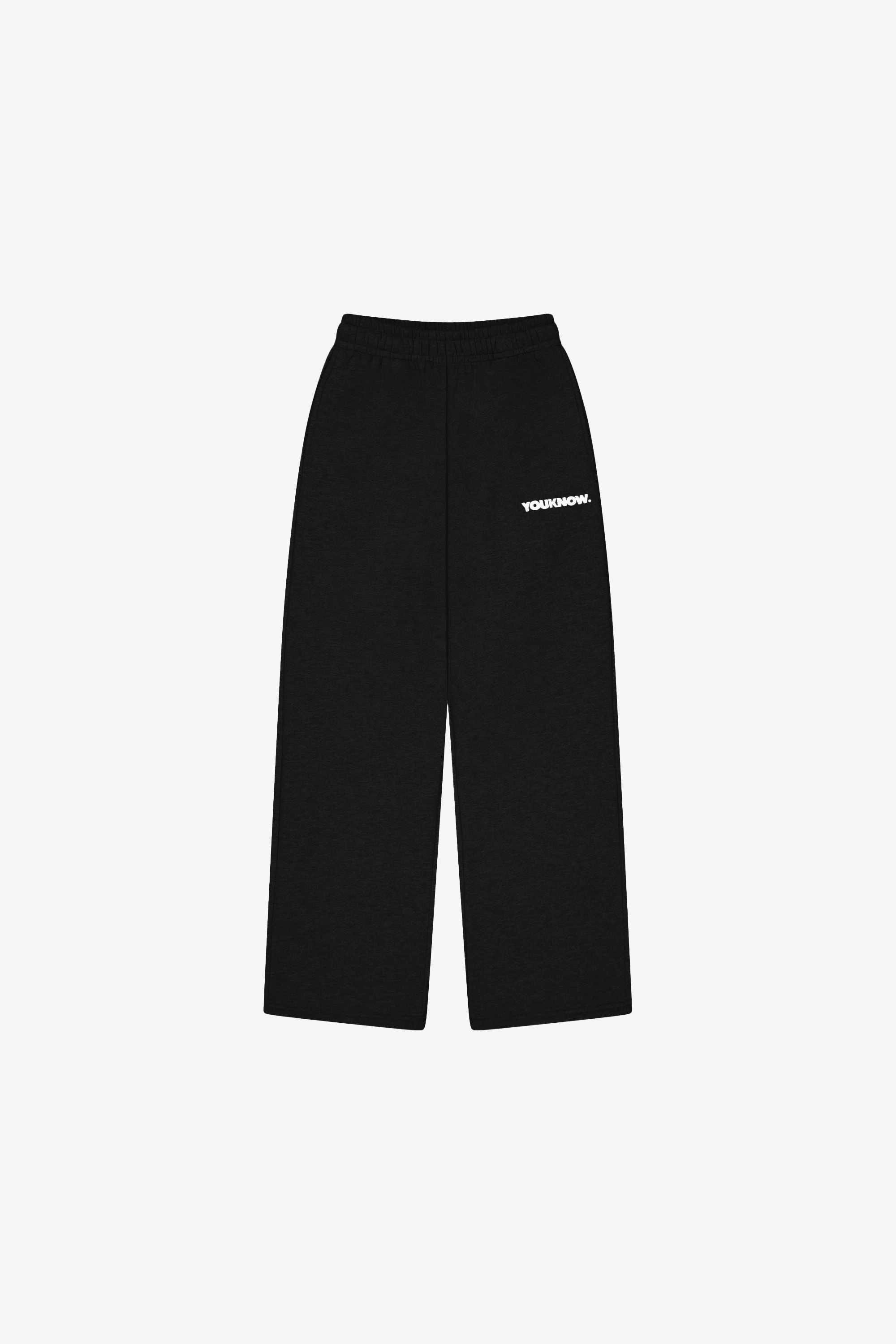 BLOCK WIDE-LEG SWEATPANTS | Black Side Pockets Zero Waste Manufacturing