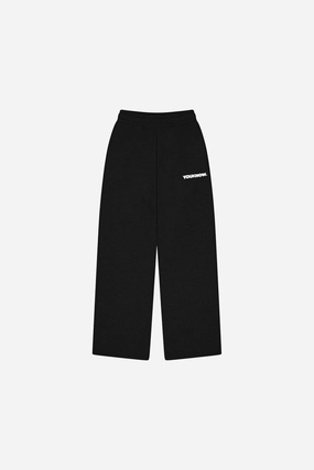 BLOCK WIDE-LEG SWEATPANTS | Black Side Pockets Zero Waste Manufacturing