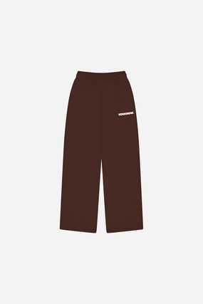 StaticDissipativeFabric BLOCK WIDE-LEG SWEATPANTS | Brown