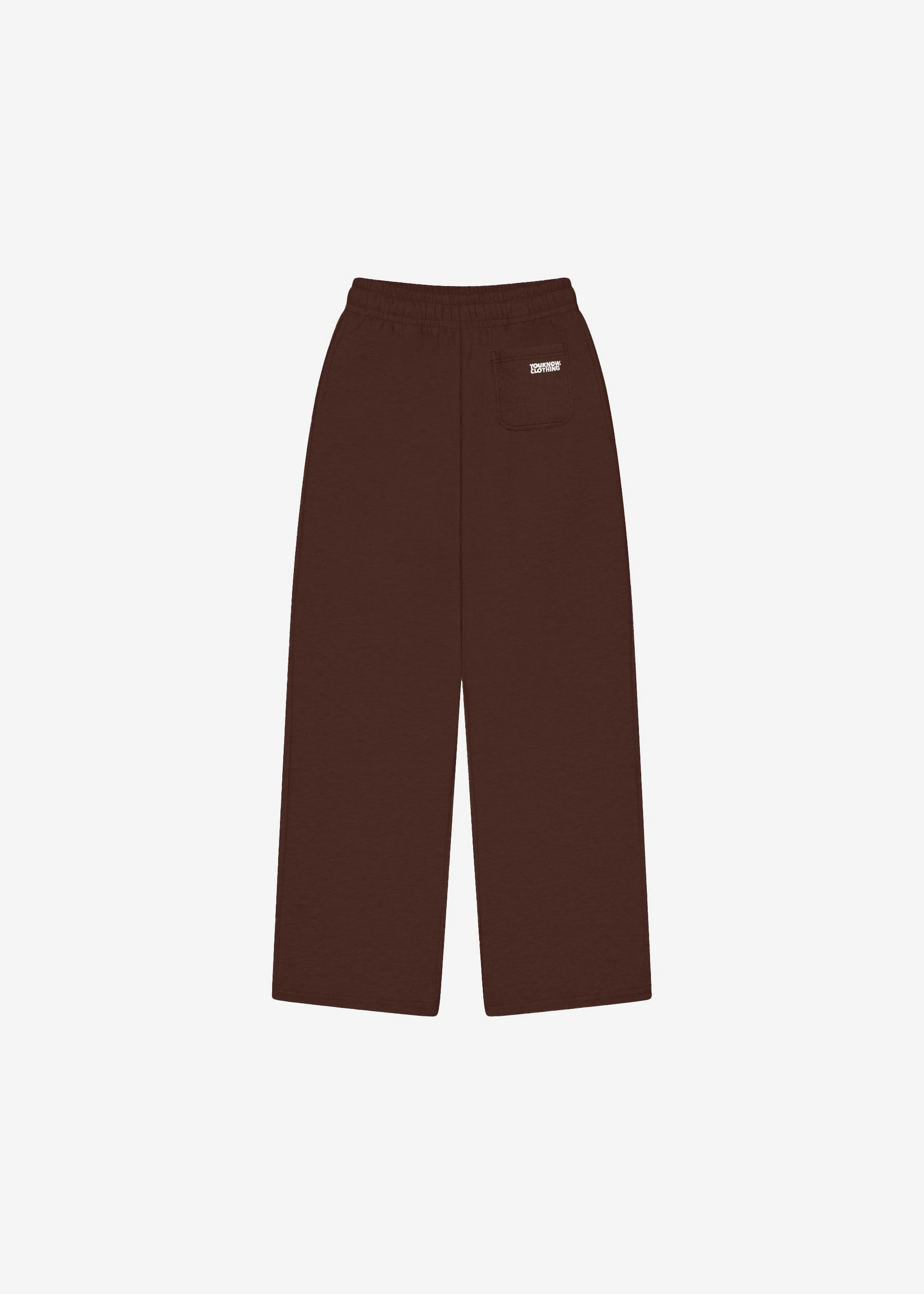 BLOCK WIDE-LEG SWEATPANTS | Brown Comfort Cushioning Chic Vibe