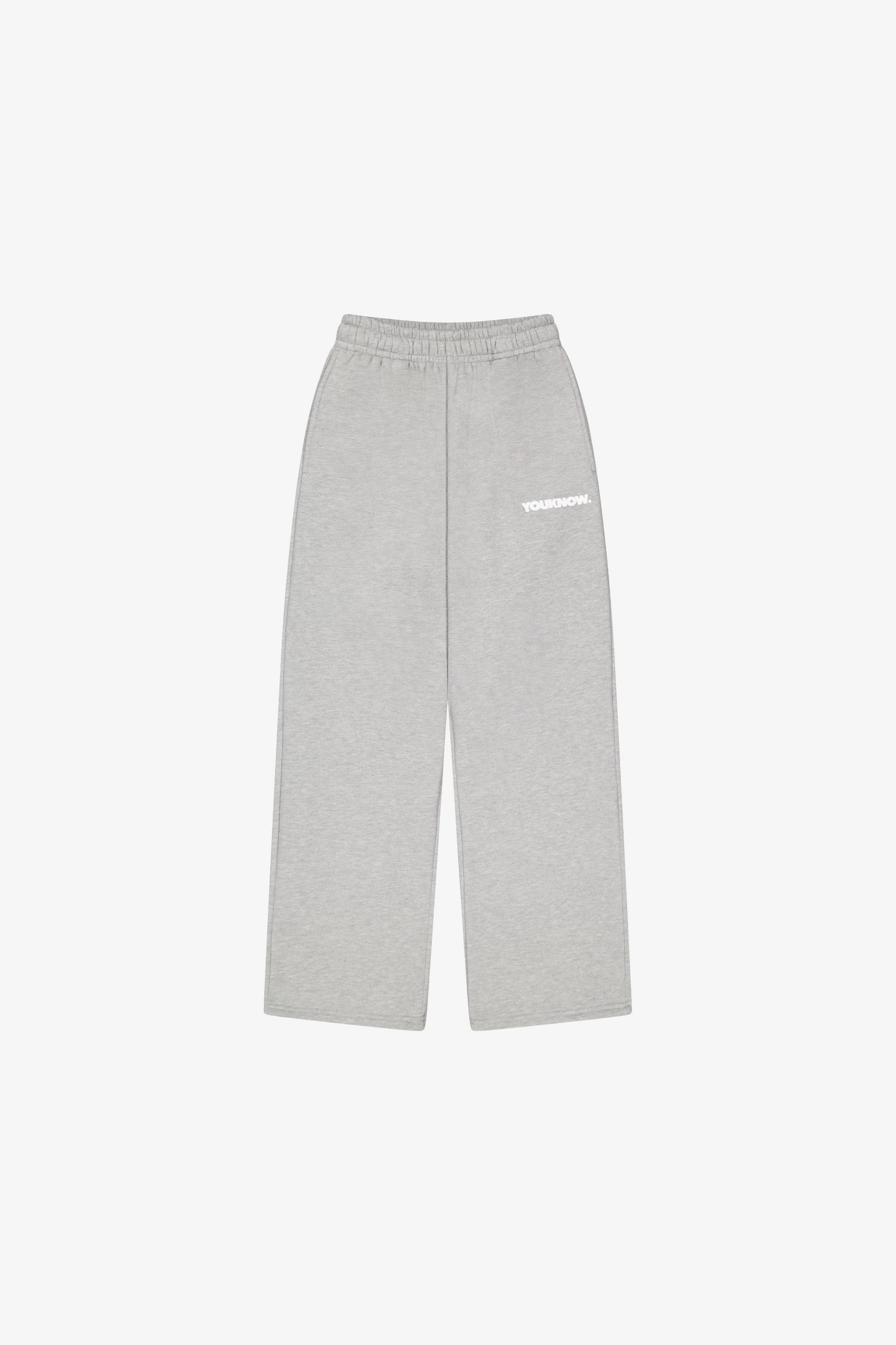 BLOCK WIDE-LEG SWEATPANTS | Grey Layered Comfort