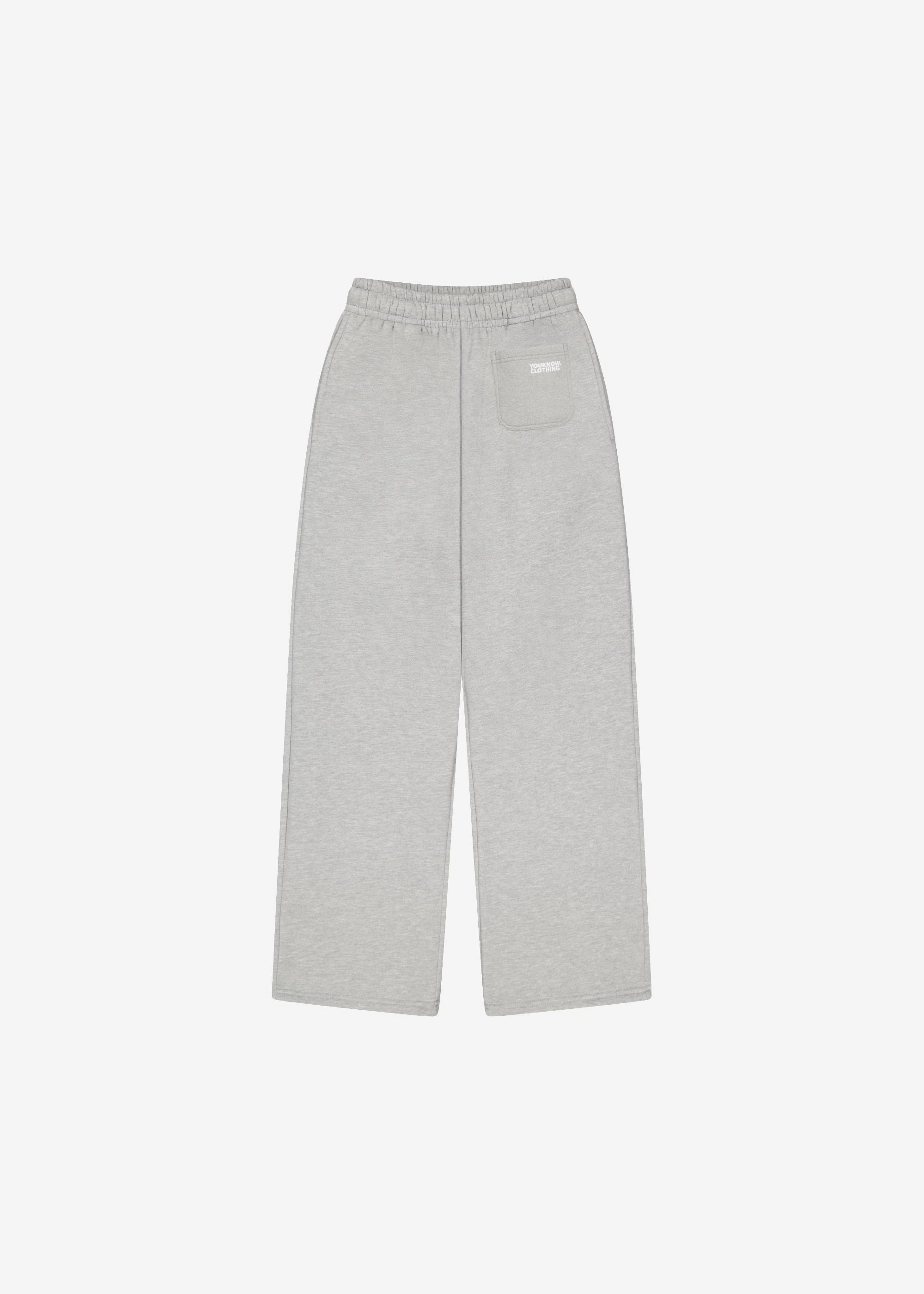Anti Static Finish Erasable Logo Patch BLOCK WIDE-LEG SWEATPANTS | Grey