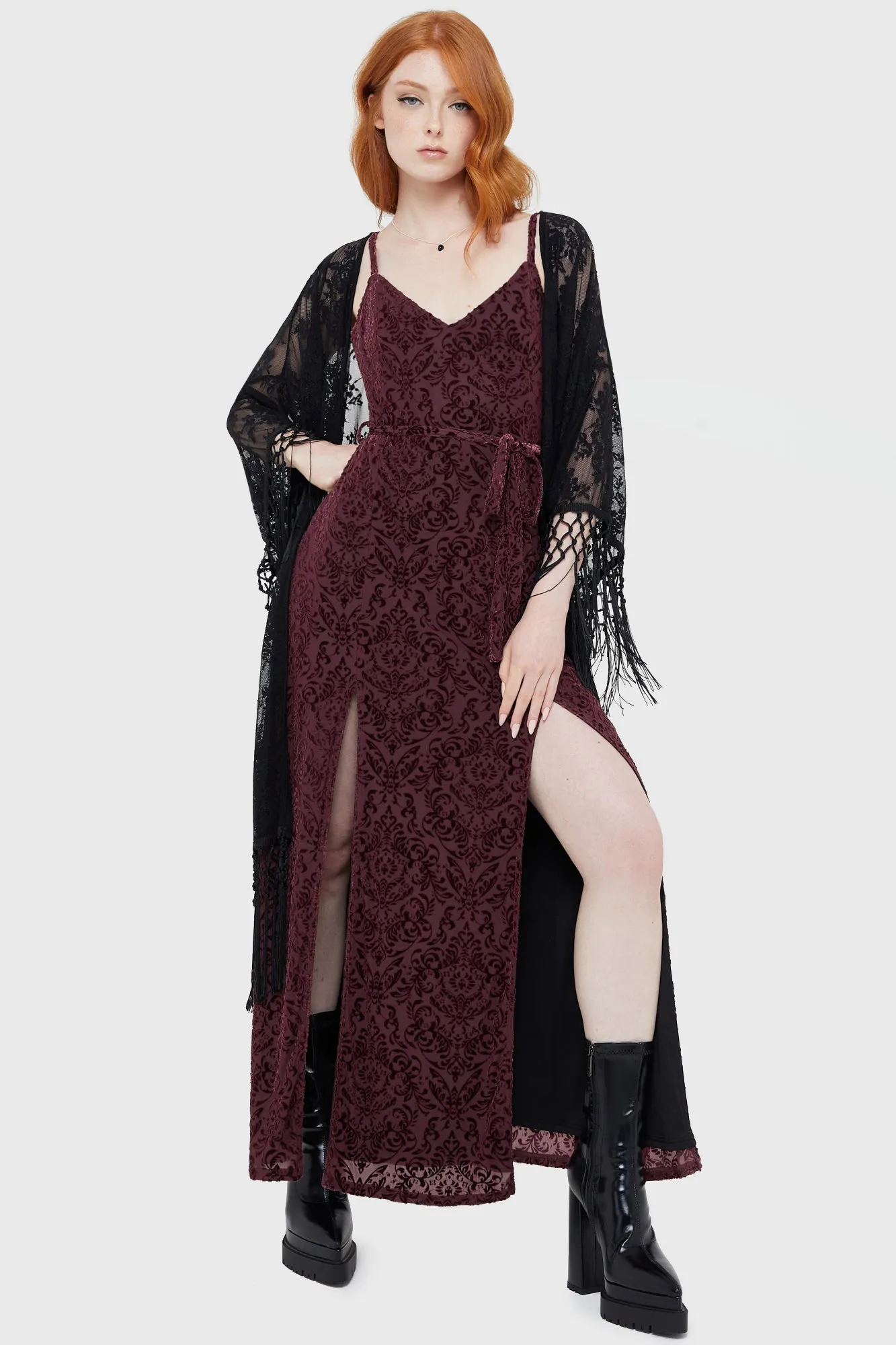 Functional Wear boho vibe Blood Oak Maxi Dress