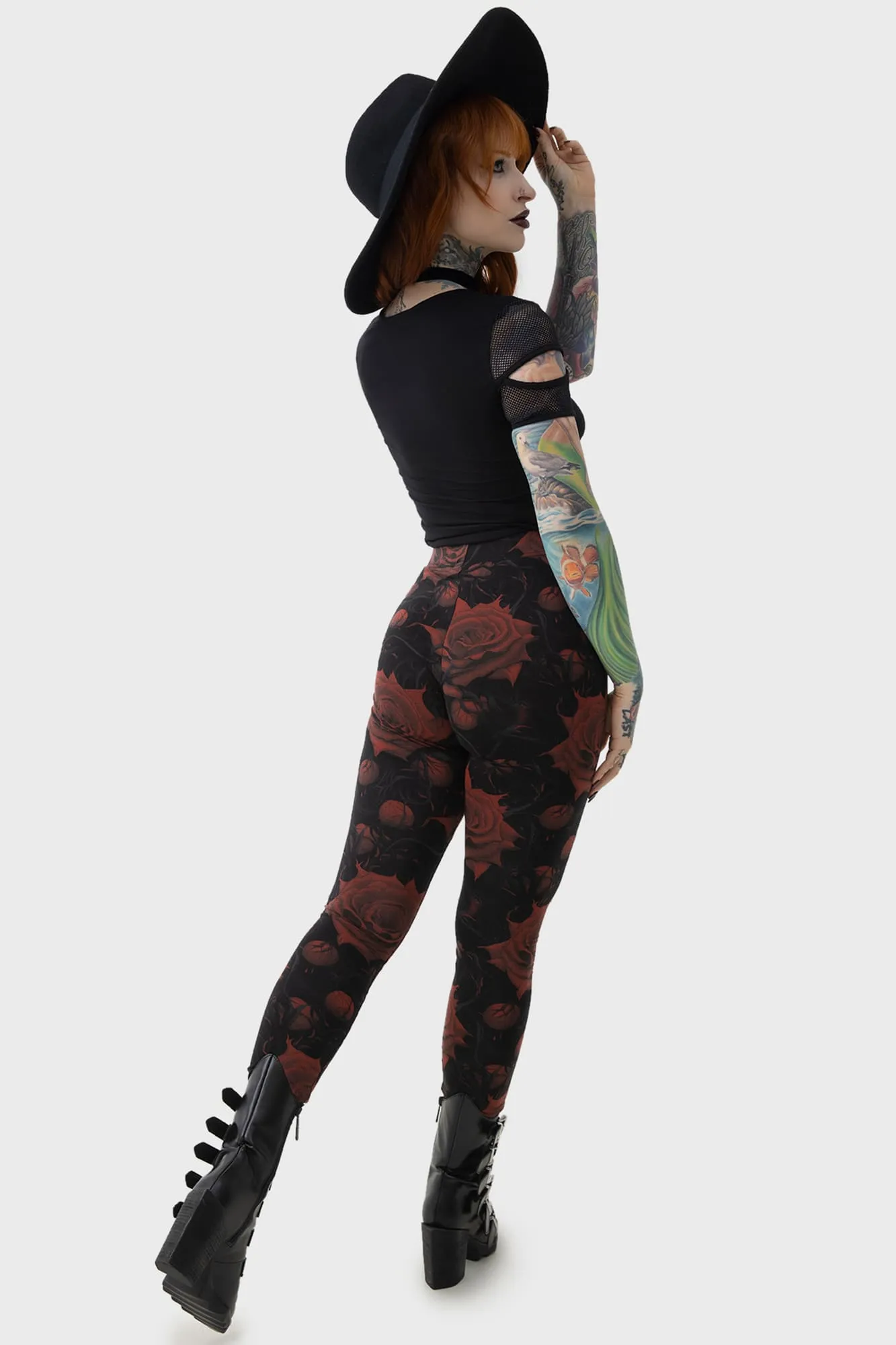 Blood Rose Leggings Outdoor Wear