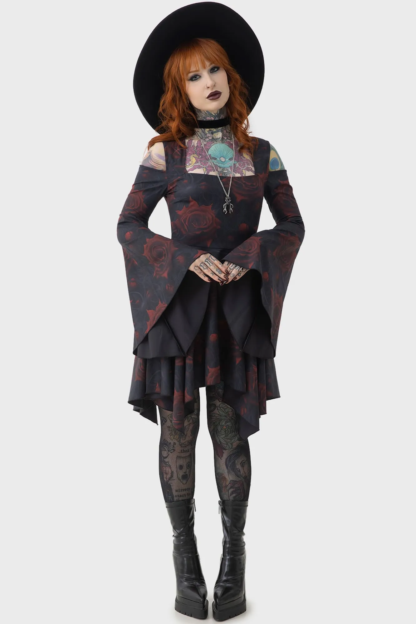 Smart Style Blood Rose Mini Dress