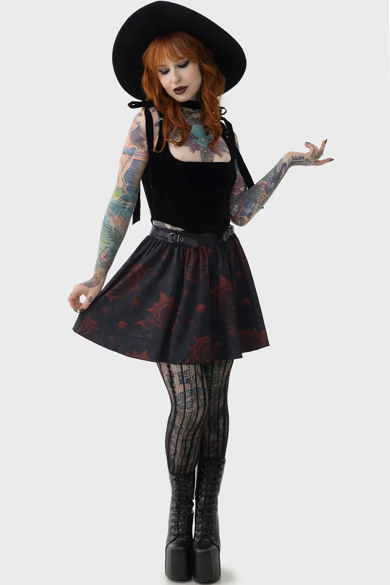 Designer Label Blood Rose Skirt