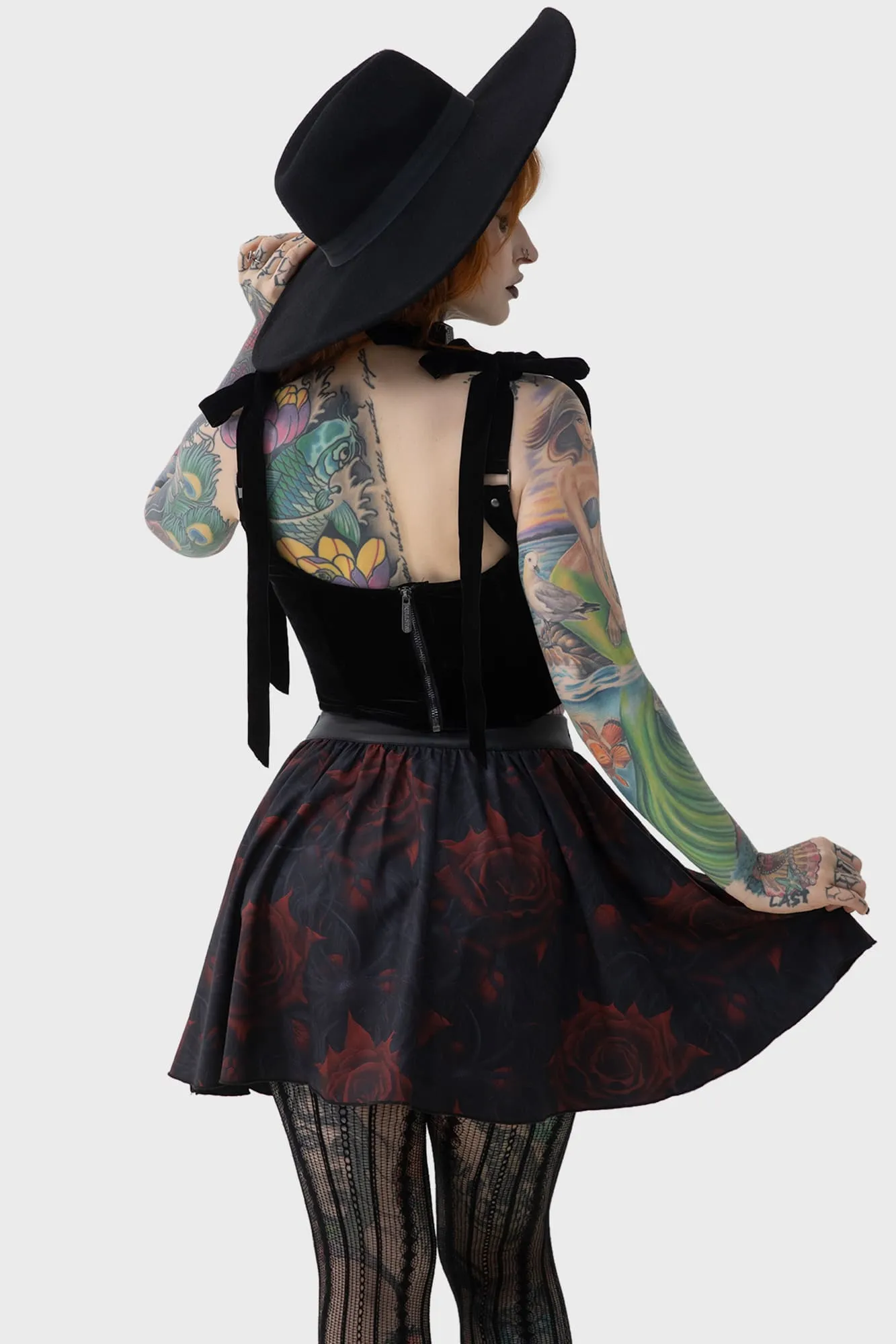 Bold Accent Blood Rose Skirt