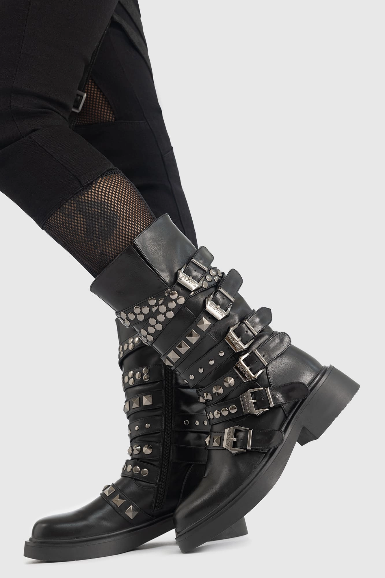 Zip Fast Blood Grunge Boots