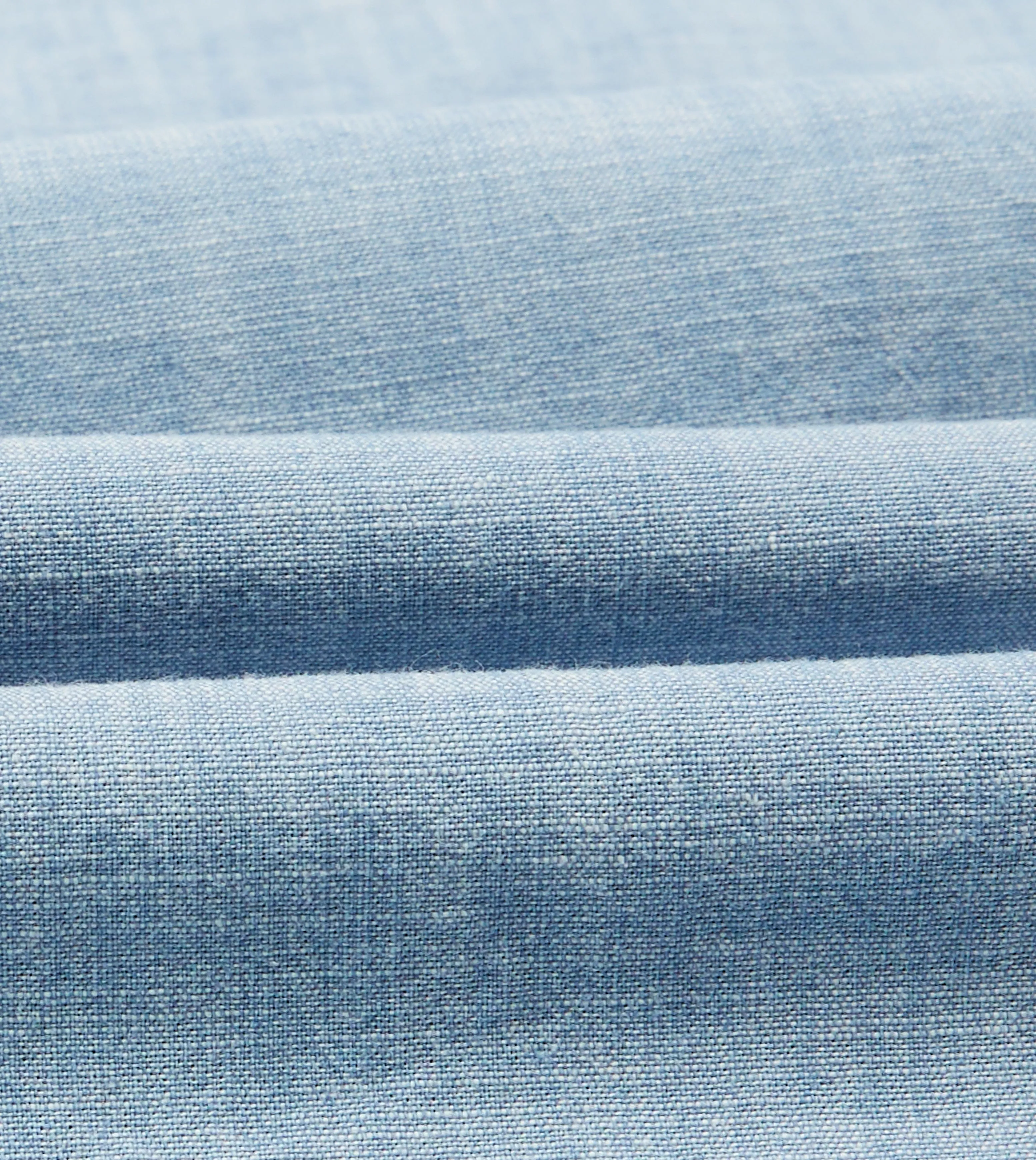 Statement Maker Blue Cotton Chambray Spread Collar Popover Shirt